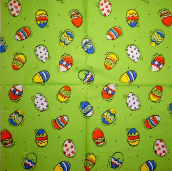 076 Eggs,  Easter Eggs - 3 ply - CS